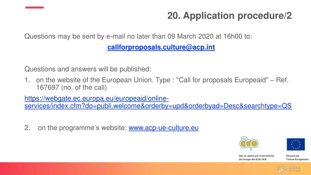 20 application procedure 2