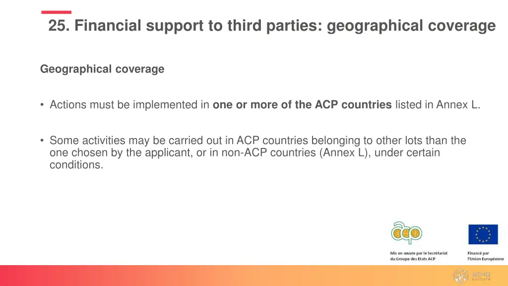 25 financial support to third parties