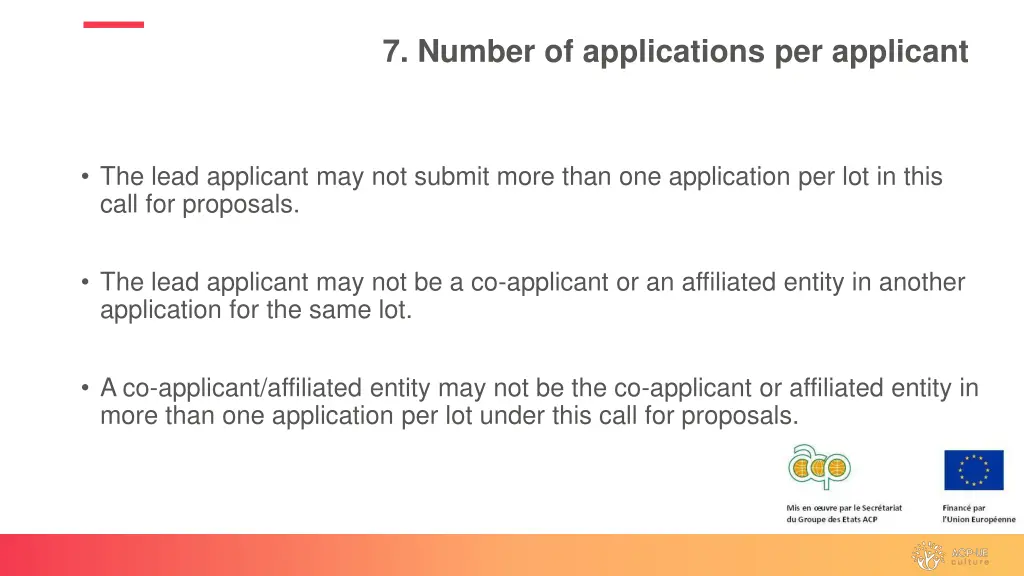 7 number of applications per applicant