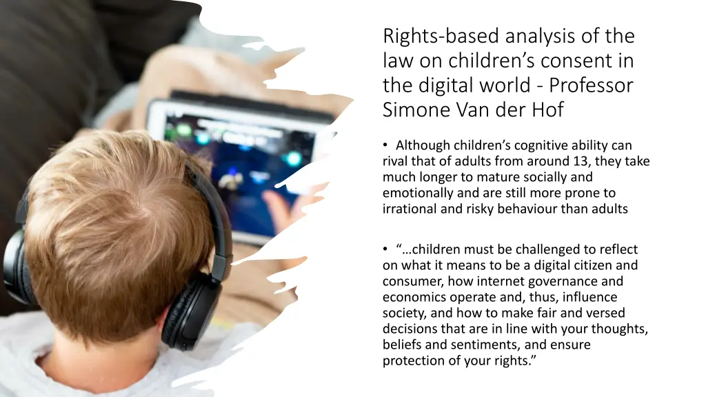 rights based analysis of the law on children