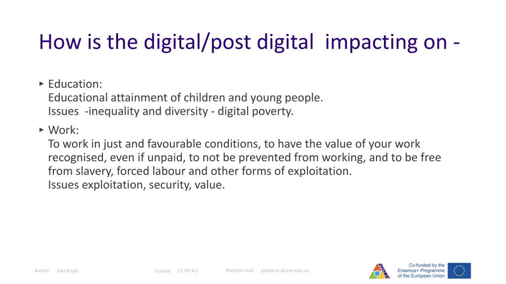 how is the digital post digital impacting on