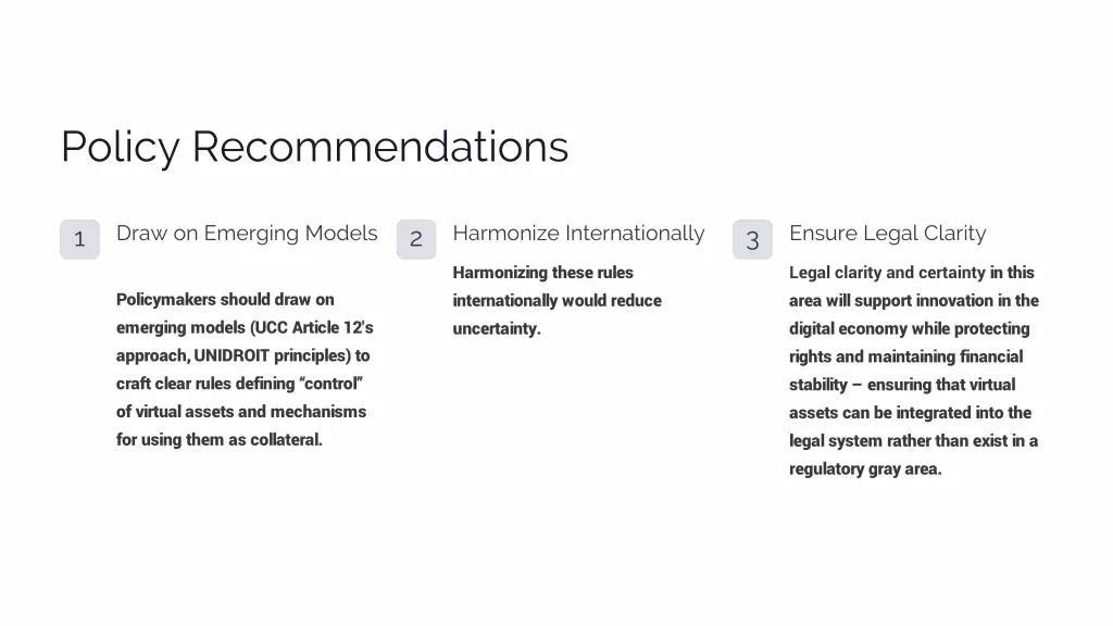 policy recommendations