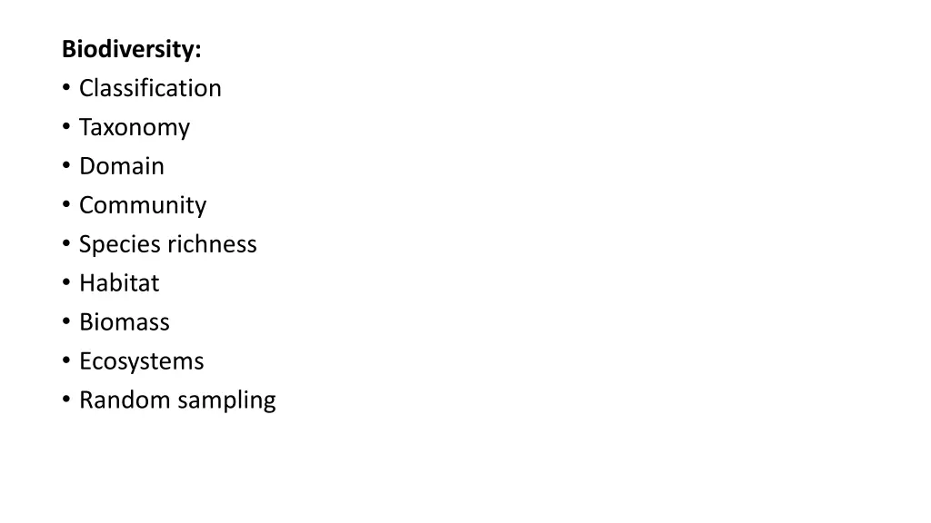 biodiversity classification taxonomy domain