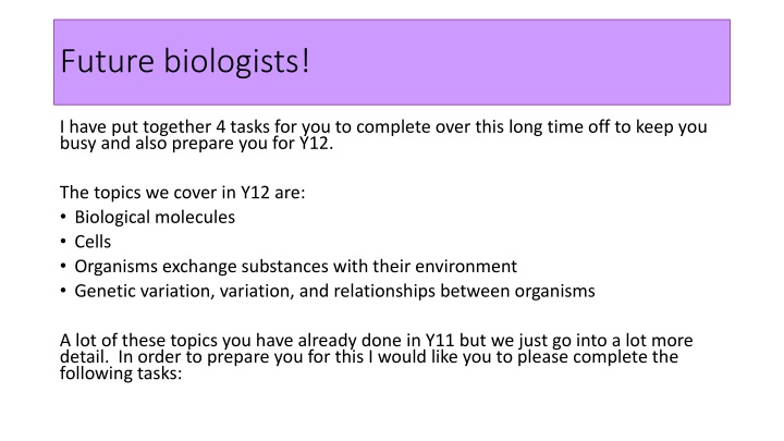 future biologists
