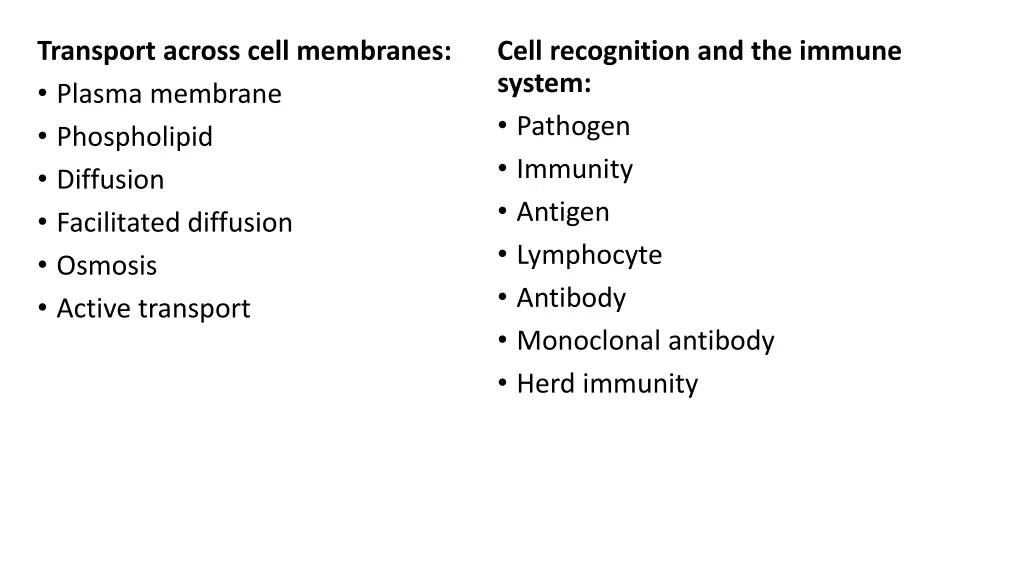 transport across cell membranes plasma membrane