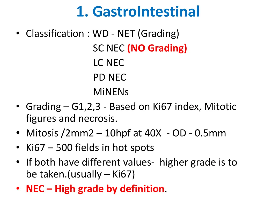 1 gastrointestinal