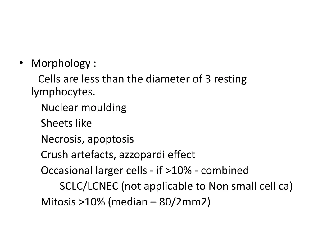 morphology cells are less than the diameter