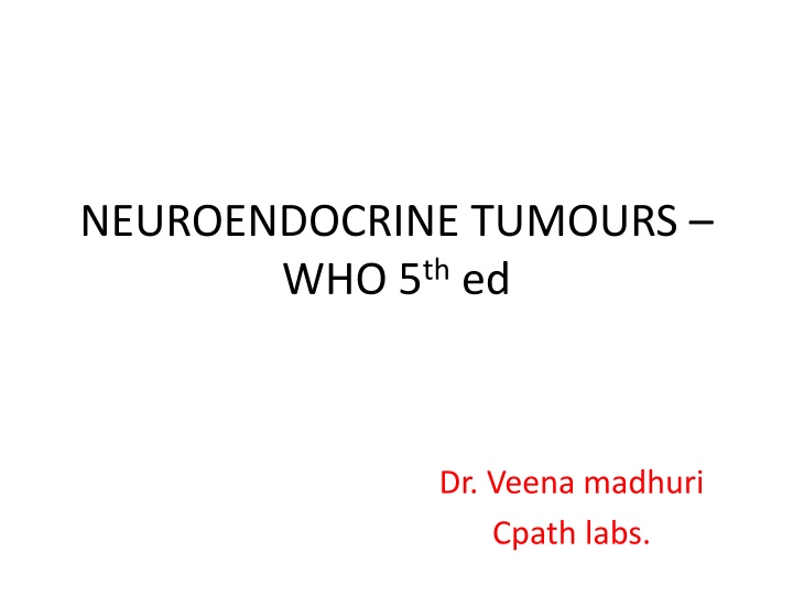 neuroendocrine tumours who 5 th ed