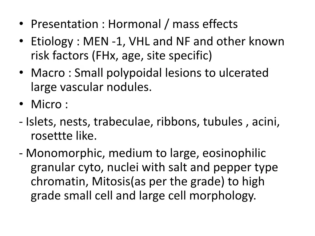 presentation hormonal mass effects etiology