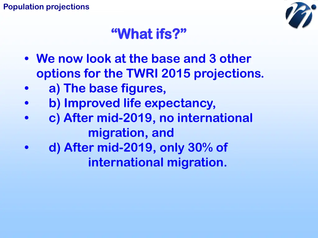 population projections 10