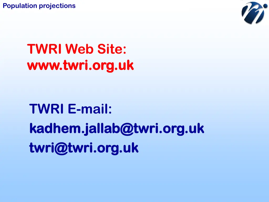 population projections 19