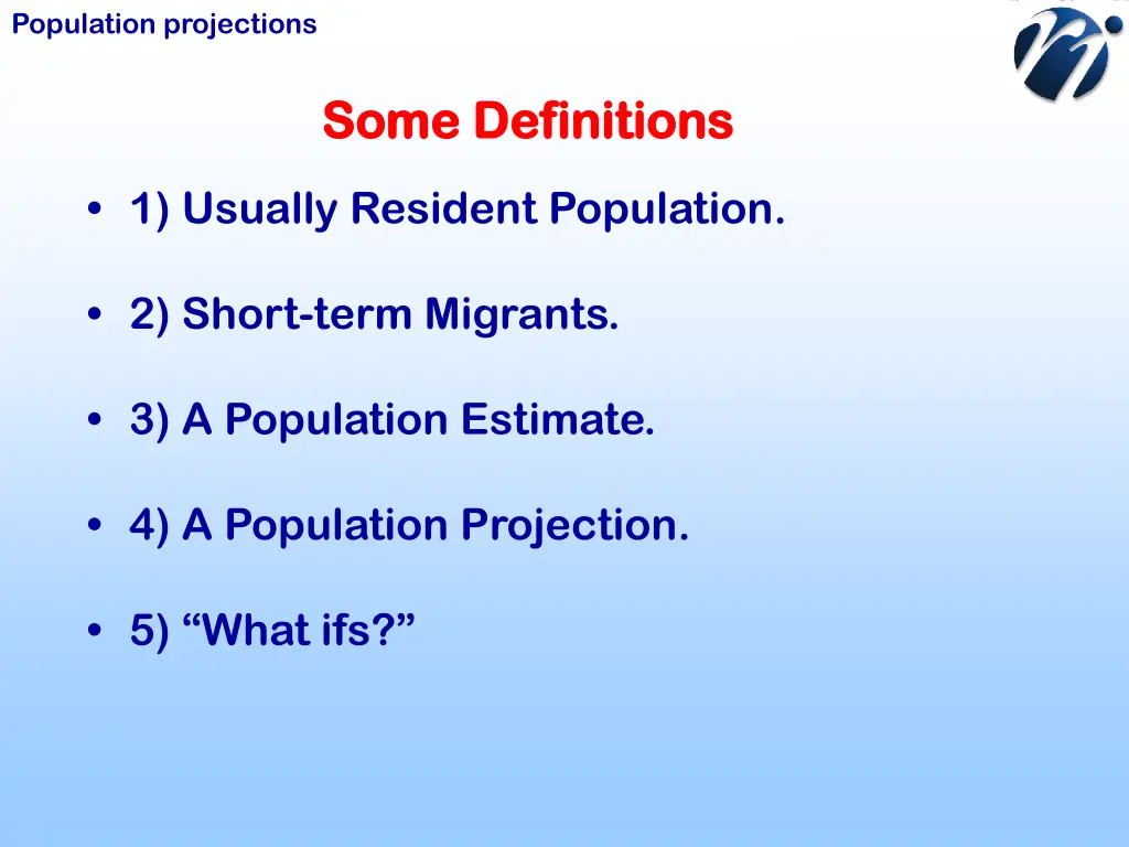 population projections 2