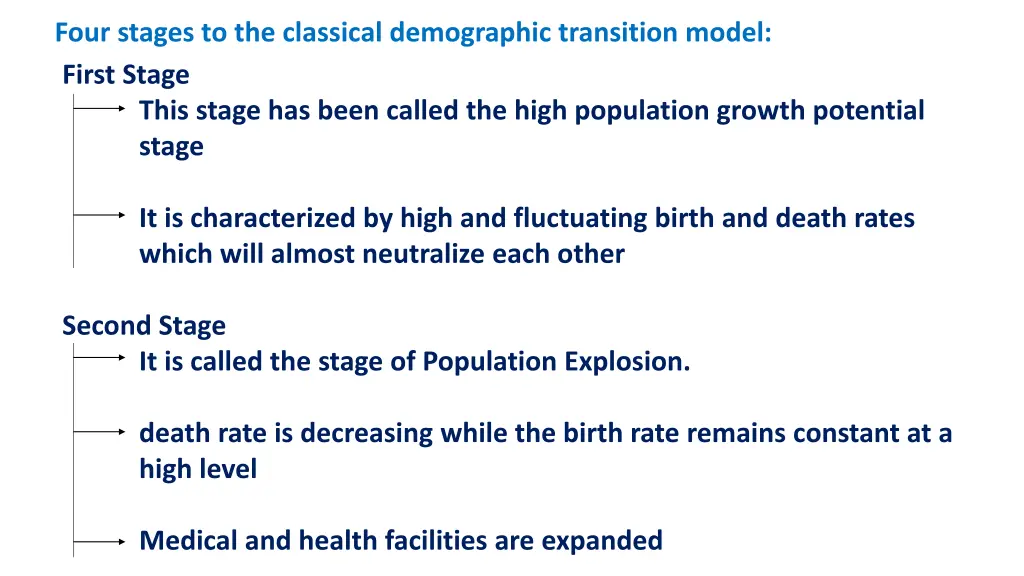 four stages to the classical demographic