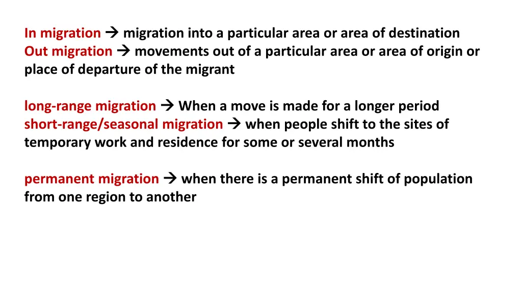 in migration out migration place of departure