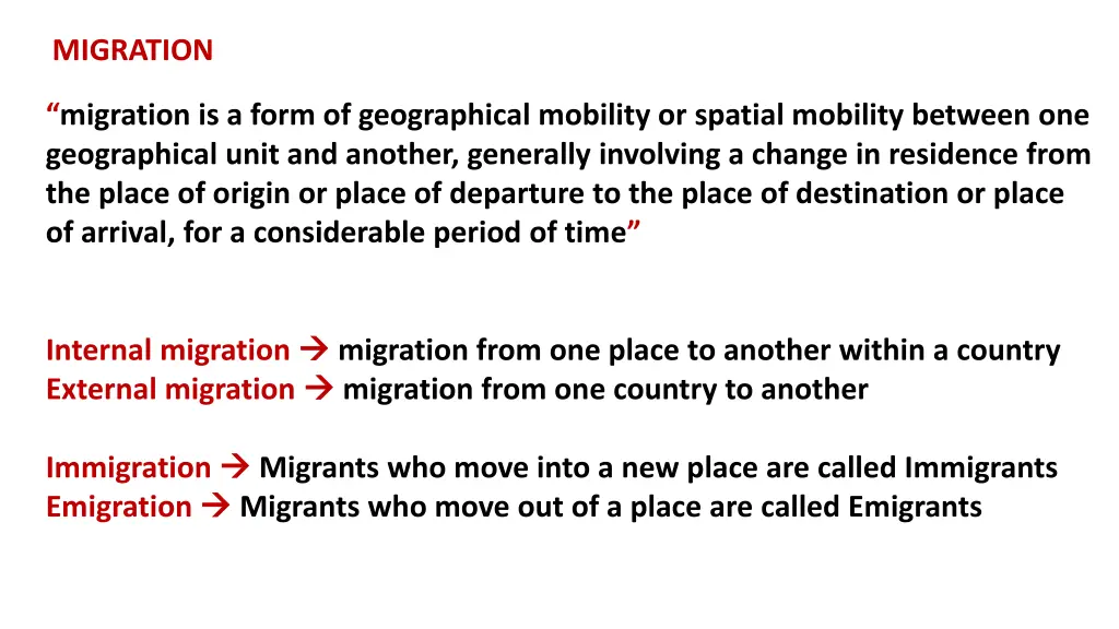 migration
