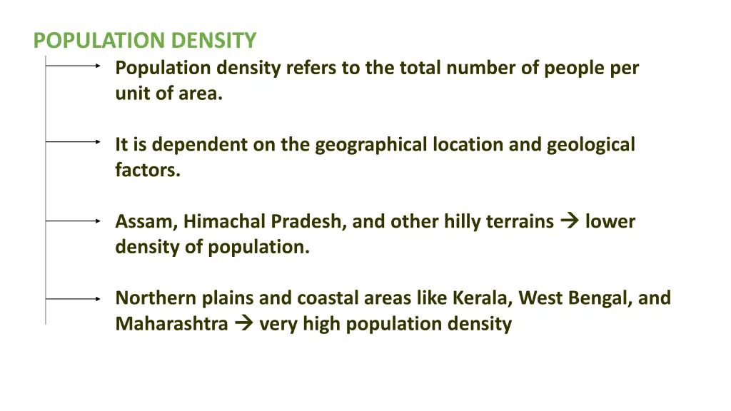 population density population density refers