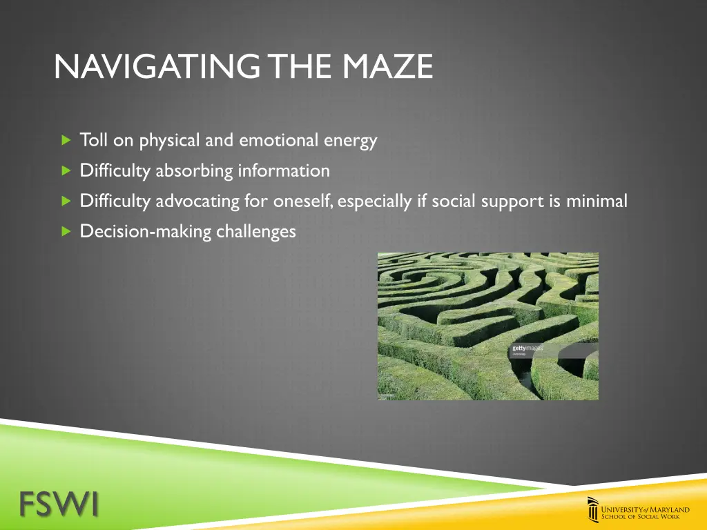 navigating the maze