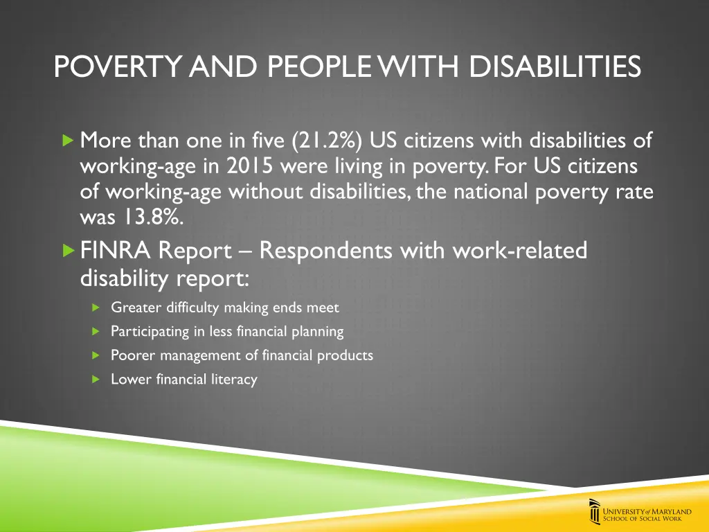 poverty and people with disabilities