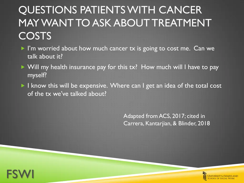 questions patients with cancer may want