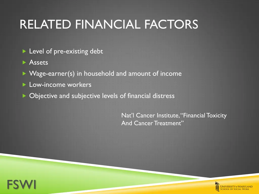 related financial factors
