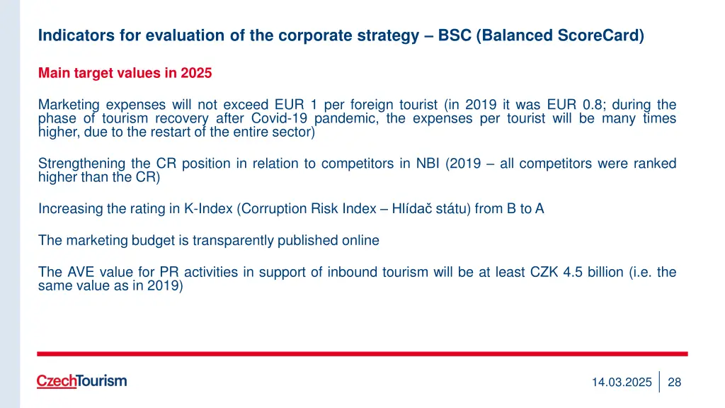 indicators for evaluation of the corporate 2