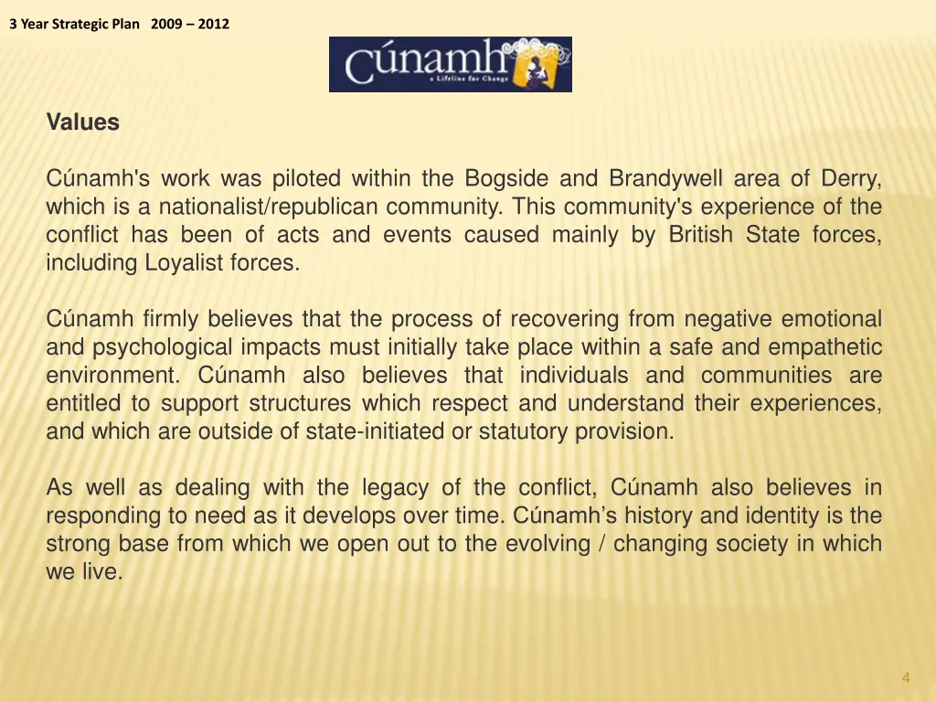 3 year strategic plan 2009 2012