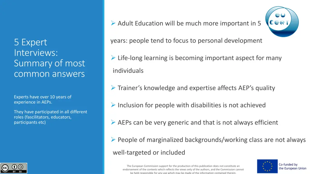 adult education will be much more important in 5