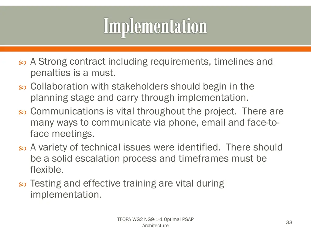 implementation