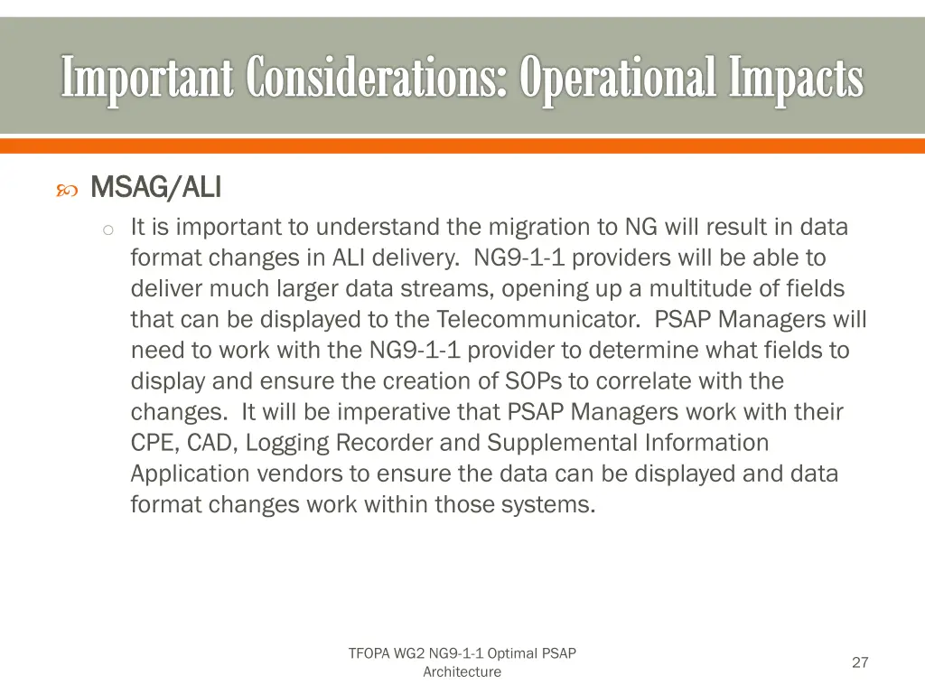 important considerations operational impacts 4