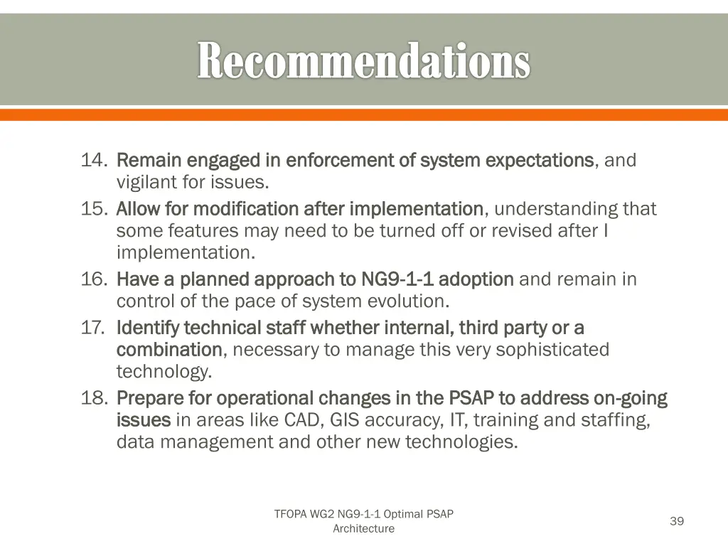 recommendations 3