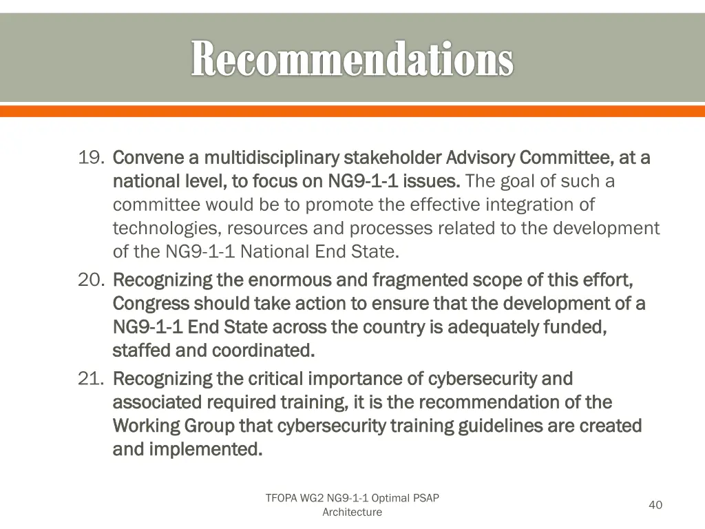 recommendations 4