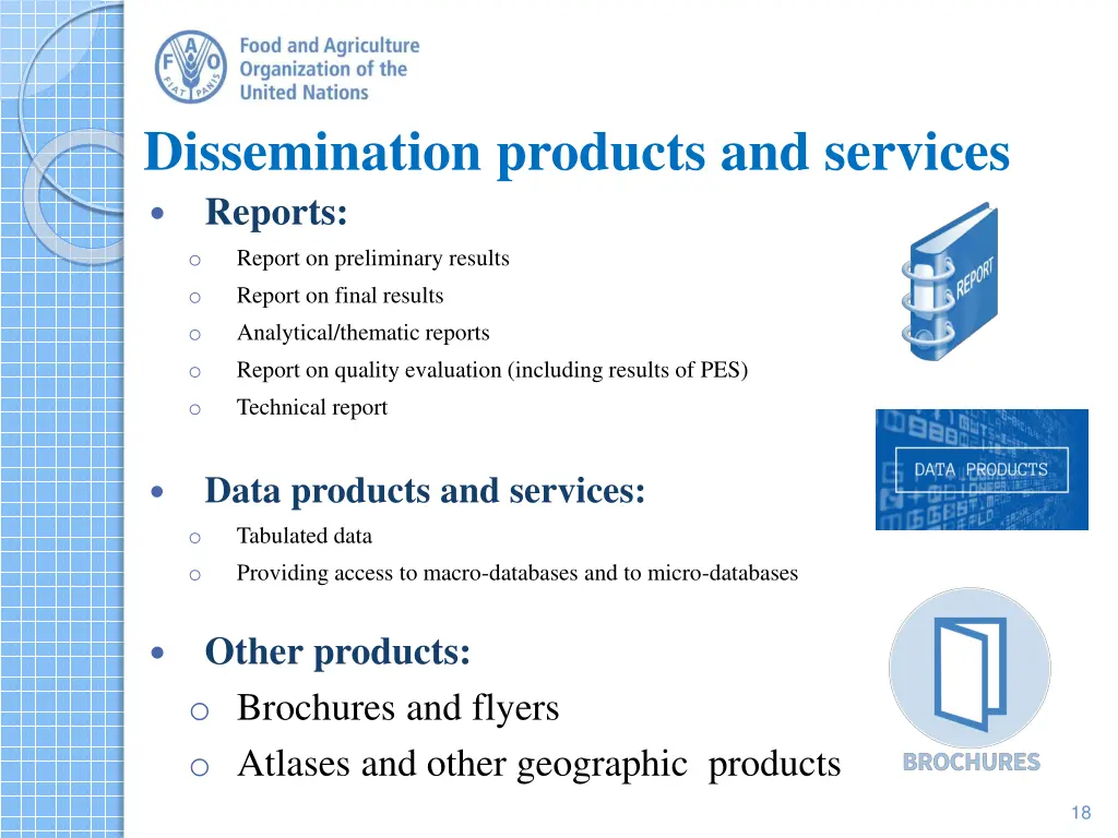 dissemination products and services reports