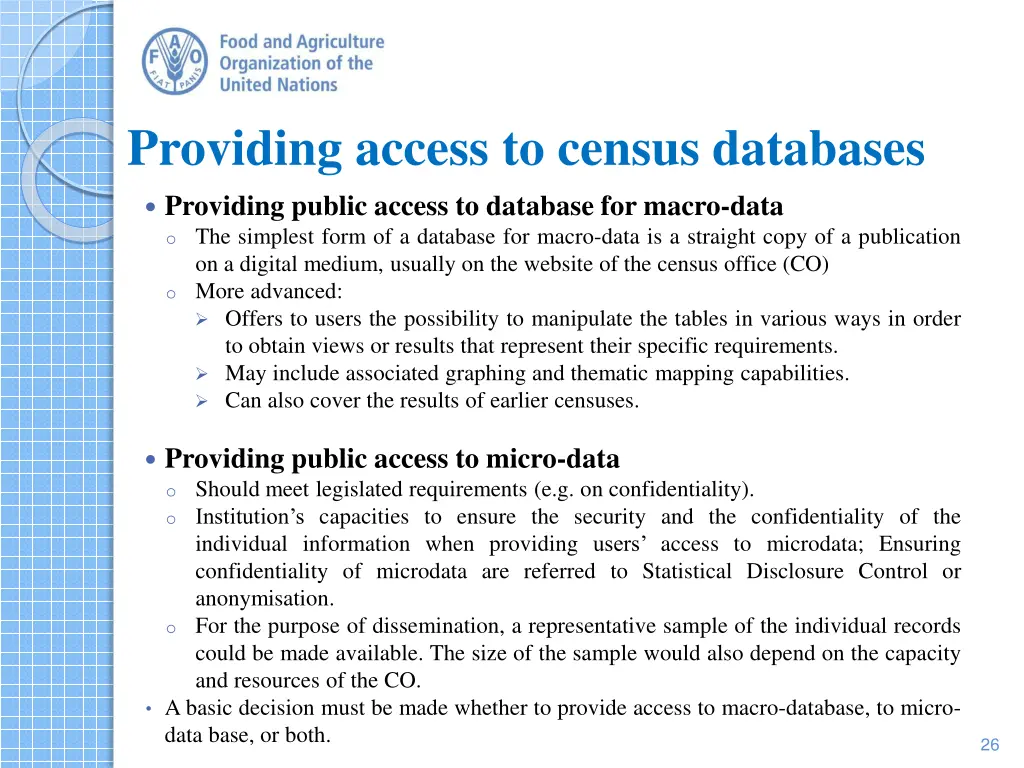 providing access to census databases