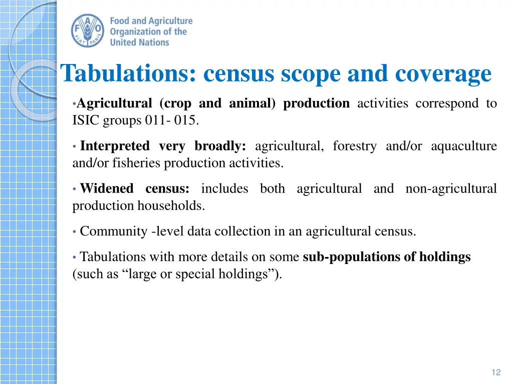 tabulations census scope and coverage