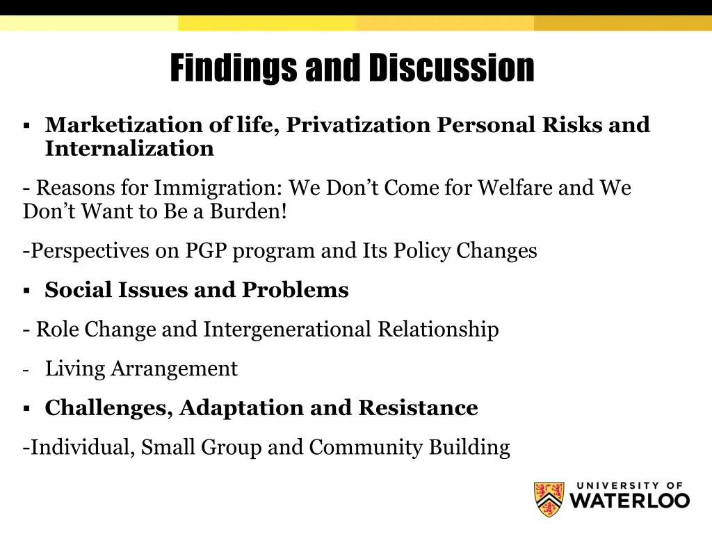 findings and discussion