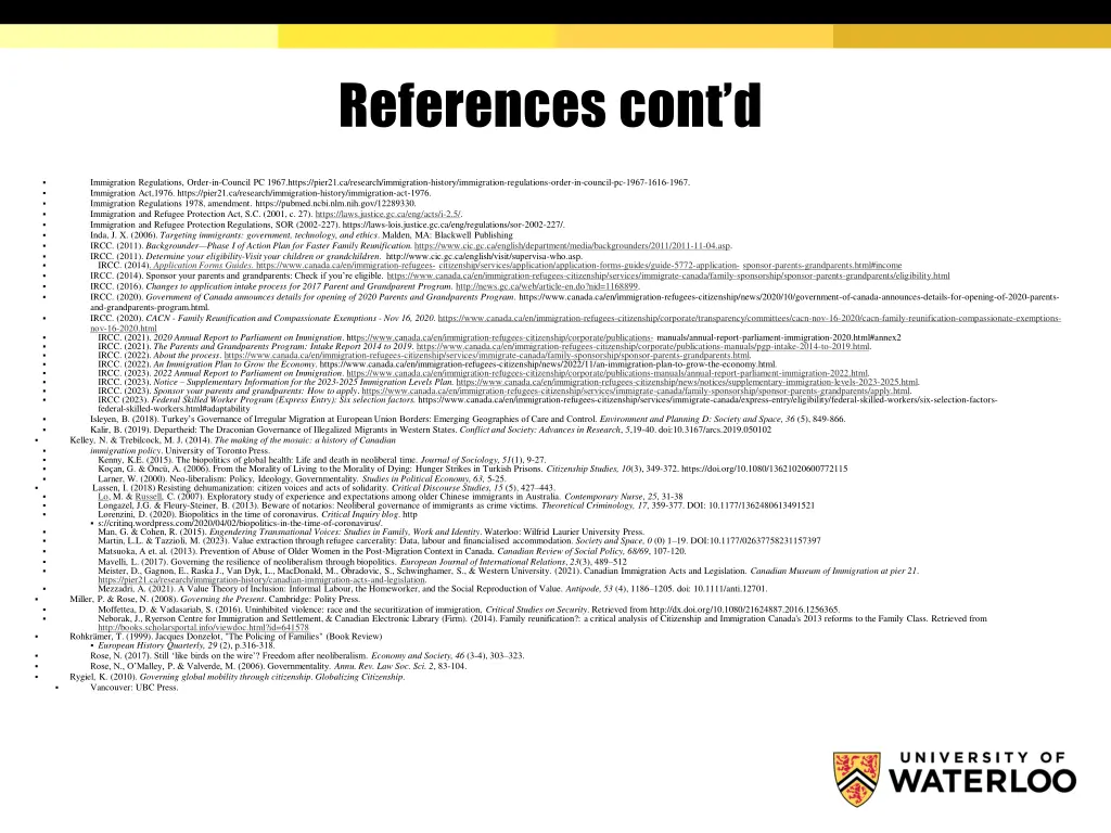 references cont d
