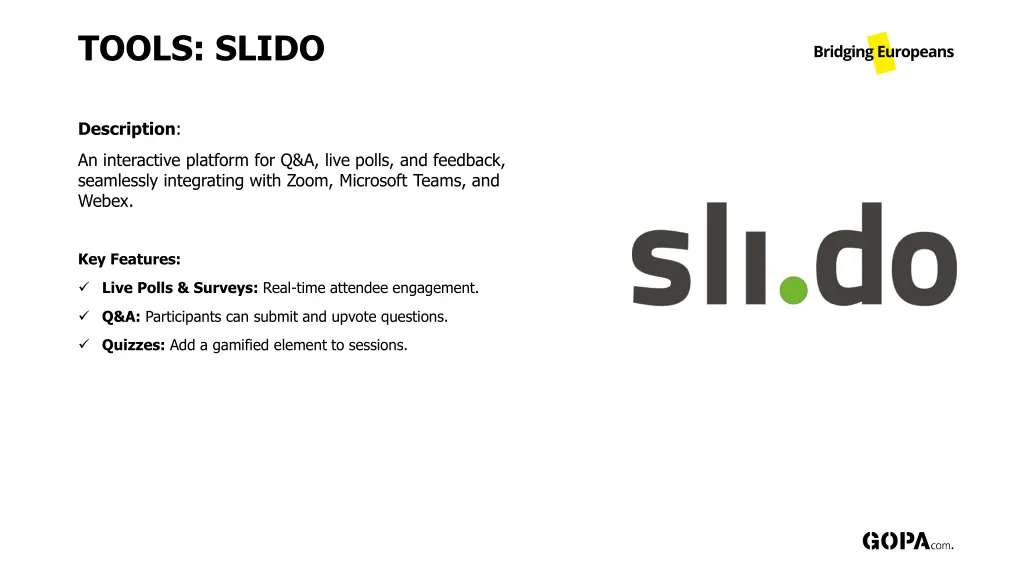 tools slido