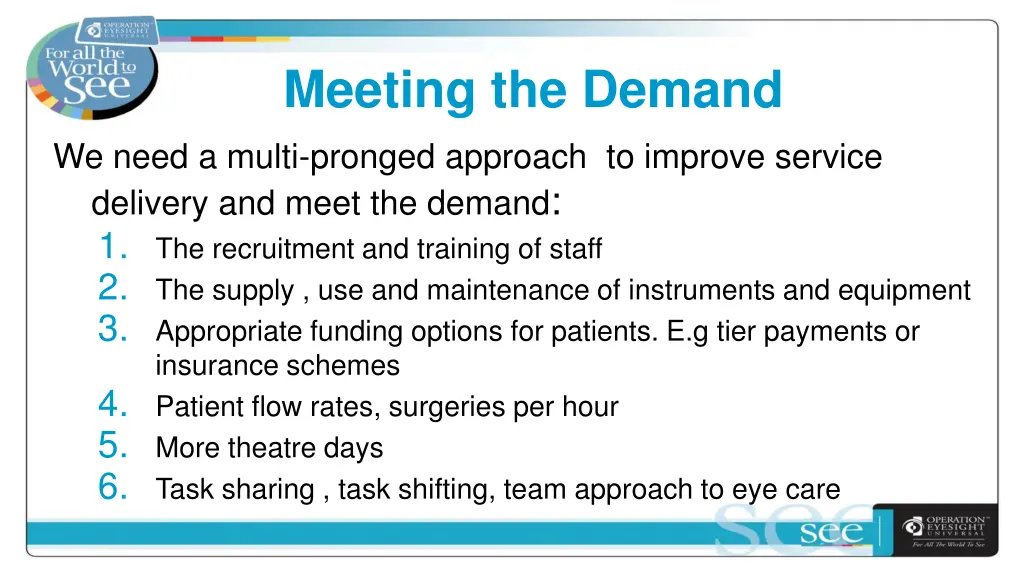meeting the demand we need a multi pronged