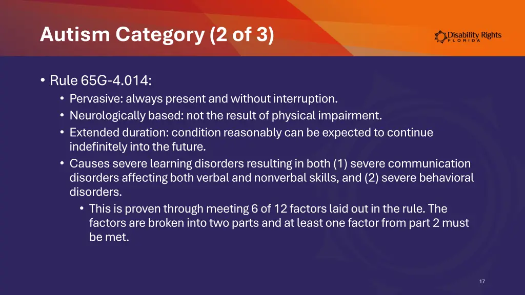autism category 2 of 3