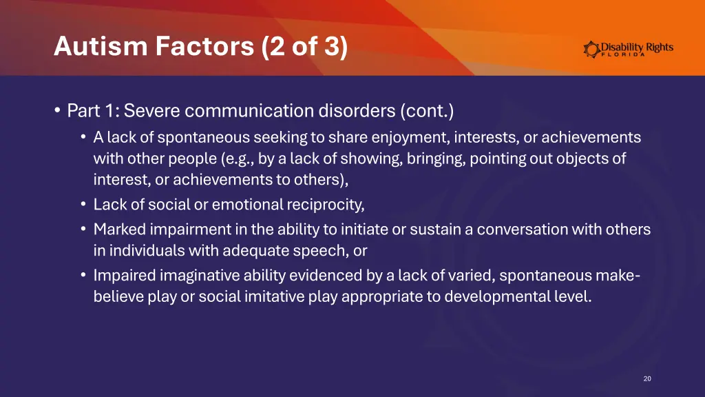 autism factors 2 of 3