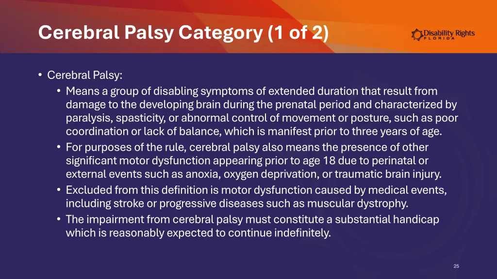 cerebral palsy category 1 of 2