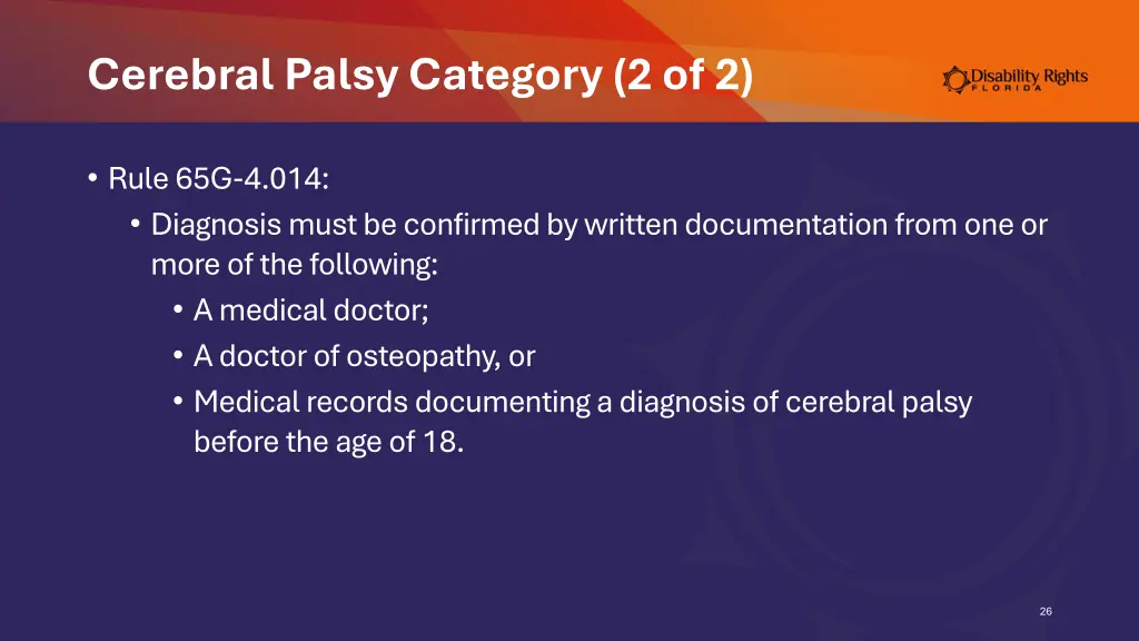cerebral palsy category 2 of 2