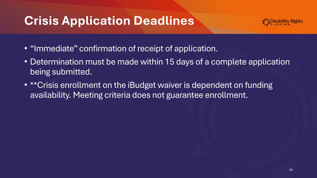 crisis application deadlines