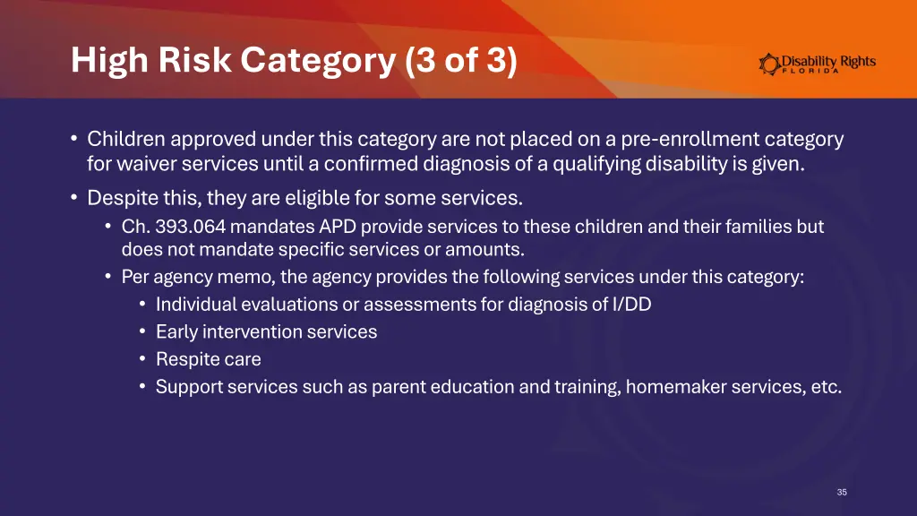 high risk category 3 of 3