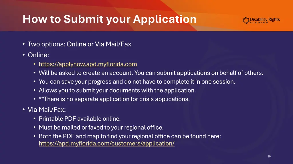 how to submit your application