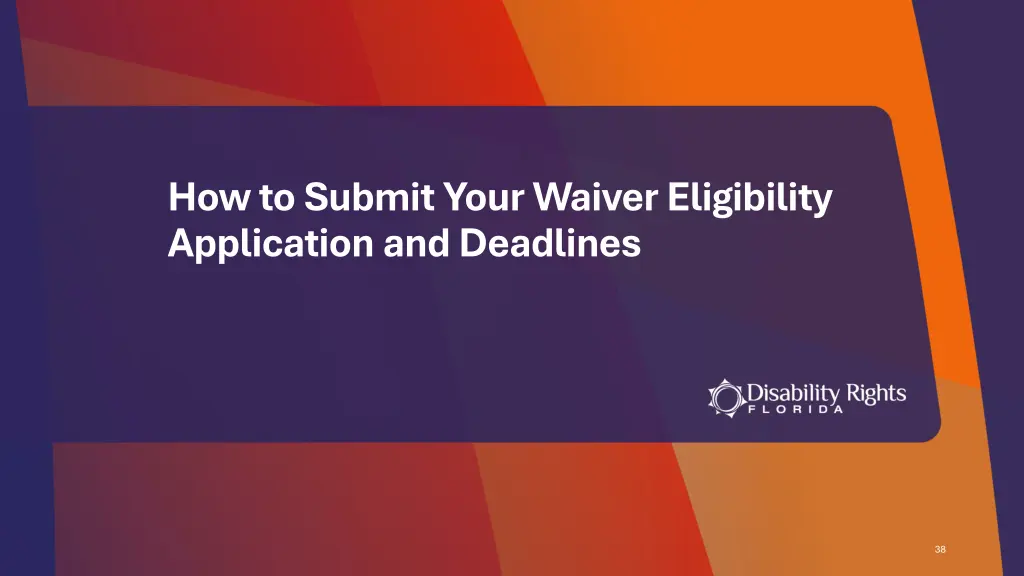how to submit your waiver eligibility application