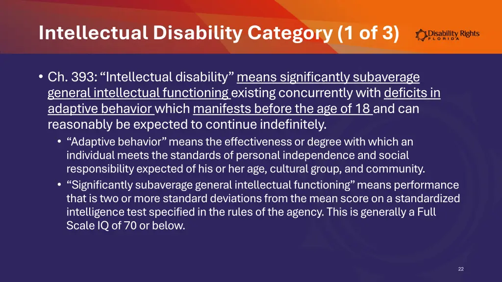 intellectual disability category 1 of 3