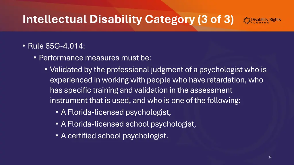 intellectual disability category 3 of 3