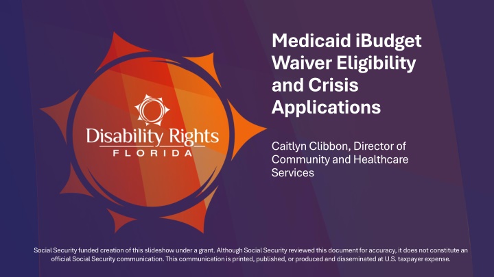 medicaid ibudget waiver eligibility and crisis