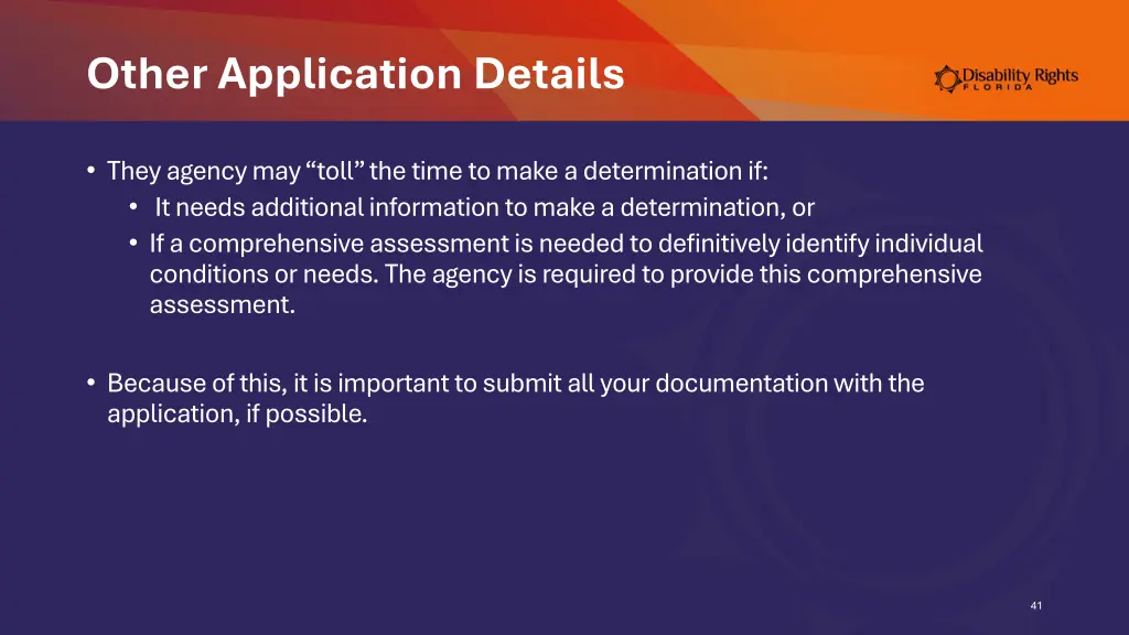 other application details